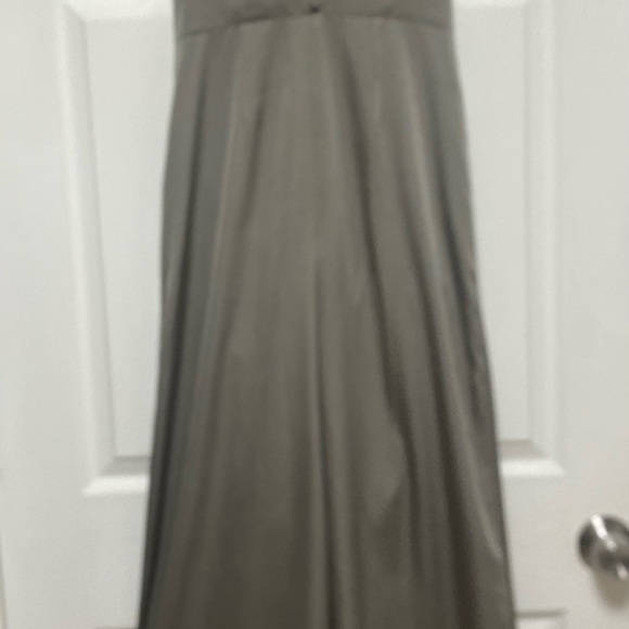 Finders Silky Jumpsuit Wide Legs Spaguetti Straps Metalic Olive Size M - Picture 2 of 10